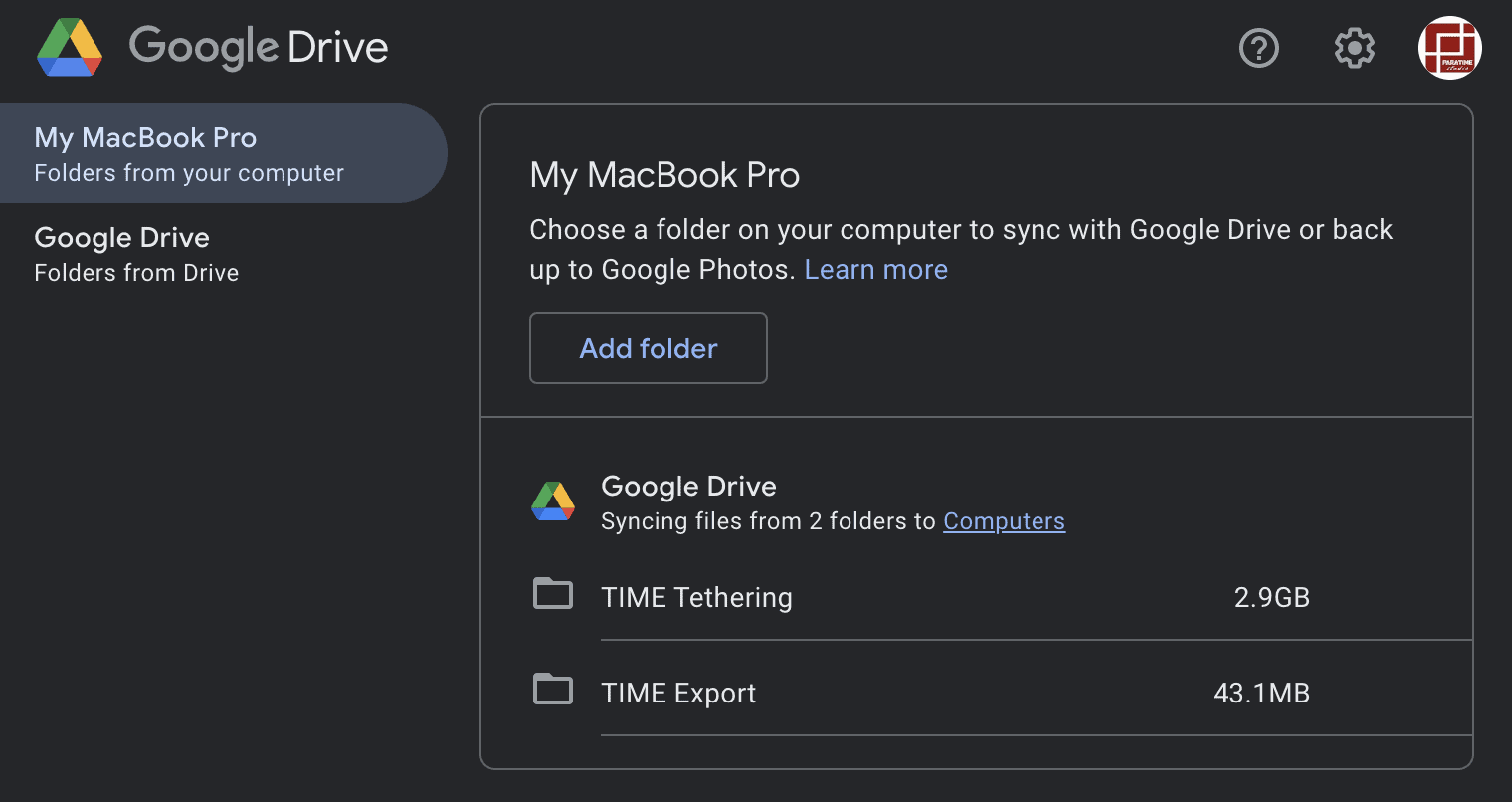 Thiết lập ứng dụng Google Drive for desktop trên Macbook Pro